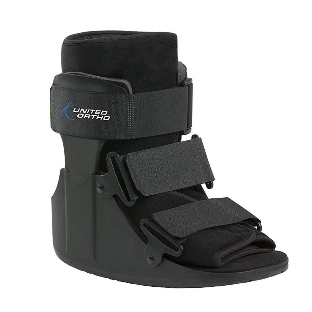United Ortho Short Cam Walker Fracture Boot, Large, Black
